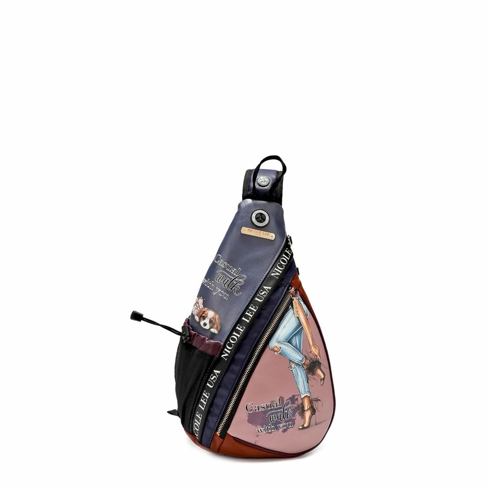 Nicole Lee USA Graphic Sling Bag